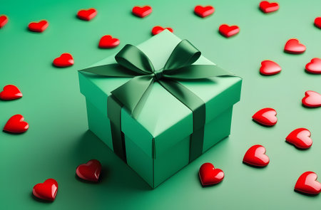 gift box with ribbon. Generative AIの素材