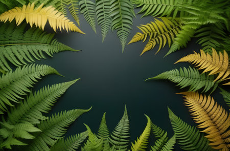 Background with green leaves. Generative AIの素材