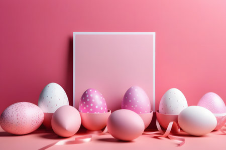 easter eggs in a box. Generative AIの素材