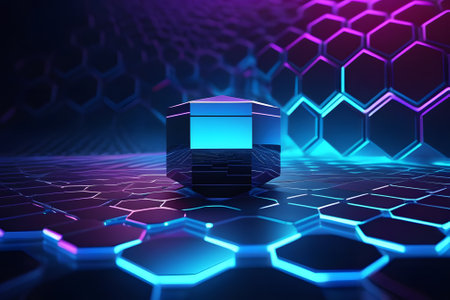 technology background with network. Generative AIの素材