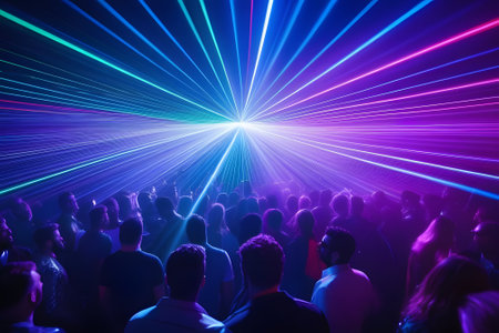 people dancing in the nightclub. Generative AIの素材