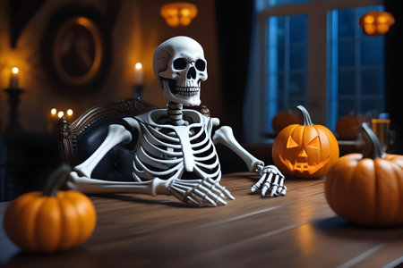 halloween jack o lantern. Generative AIの素材