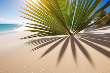 palm tree on the beach. Generative AIの素材