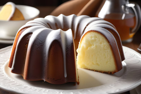 cake with chocolate. Generative AIの素材