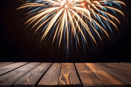 fireworks on the wall. Generative AIの素材