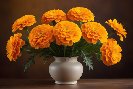 bouquet of yellow flowers. Generative AIの素材