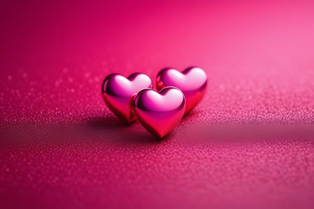 heart on a pink background. Generative AIの素材