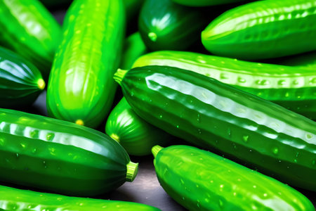 cucumber on the table. Generative AIの素材