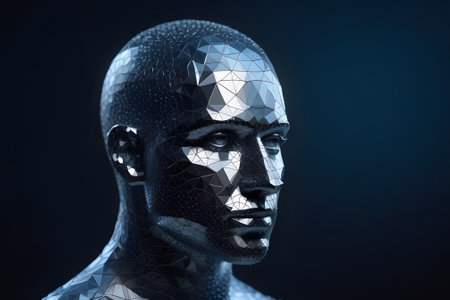 human skull ray blue. Generative AIの素材