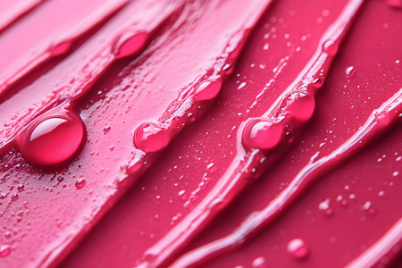 Bold red brush strokes with a glossy finish create a dynamic abstract texture. the smooth, flowing patterns and reflective highlights enhance the design's visual interest, making it ideal for creative projects, art prints, and backgrounds. Generative AIの素材