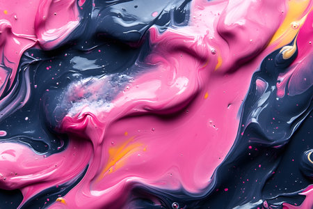 Dynamic abstract artwork featuring swirling pink and blue colors with fluid textures. perfect for contemporary design projects, wall art, or print materials seeking a bold, vibrant aesthetic. Generative AIの素材