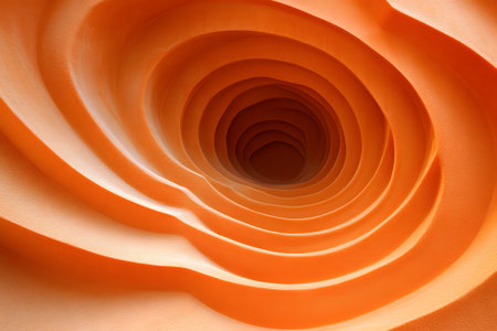 Vibrant concentric swirling patterns create a dynamic and captivating visual in rich orange hues. perfect for modern art, abstract design projects, or as a striking background for digital media. Generative AIの素材
