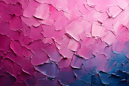 Textured oil painting showcasing a blend of pink and blue hues with thick, expressive brushstrokes. ideal for artistic design, art projects, and creative inspiration. perfect for adding a splash of color to decor and design elements. Generative AIの素材