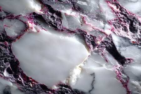 High-resolution marble texture showcasing a blend of white, black, and deep vein patterns. ideal for use in interior design, architecture, and decorative projects, this striking composition offers aesthetic appeal and sophistication. Generative AIの素材