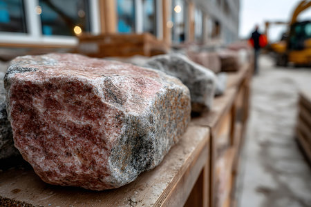 Close-Up of Construction Stone Textures for Industrial and Architectural Design Generative AIの素材