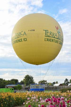 TERRA BOTANICA, ANGERS, FRANCE - SEPTEMBER 24, 2017: Large balloon in a park for visitorsのeditorial素材
