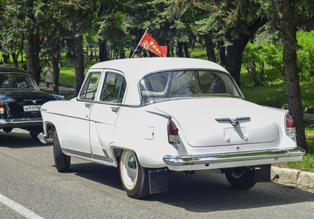 PYATIGORSK, RUSSIA - MAY 09, 2017: classic soviet retro car GAZ-21 Volgaのeditorial素材