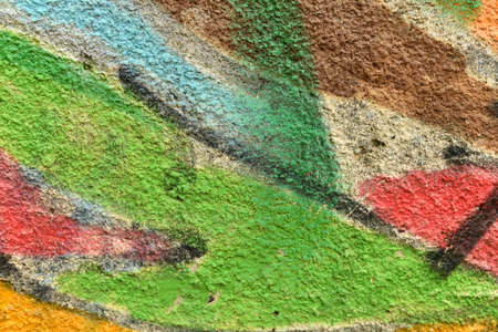 Colored wall texture multicolor paint graffitiの写真素材
