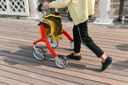 Wheeled walkers for the elderlyの写真素材