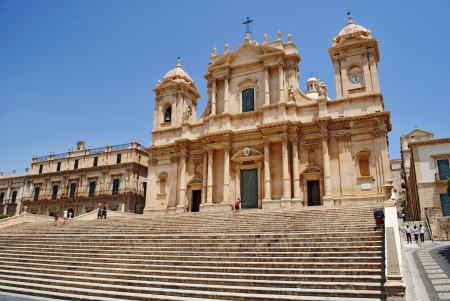 baroque cathedral of notoの写真素材
