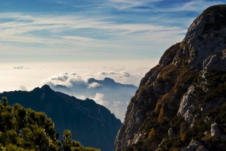 landscape from grigna during autumnの写真素材