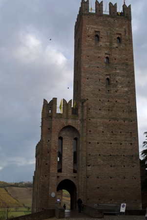 medieval castle in castell'arquato near piacenzaのeditorial素材