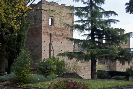 medieval castle of castell'arquato near piacenzaのeditorial素材