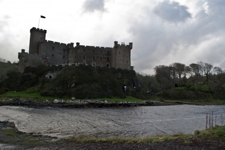 dunvegan castle on skye island in scotlandのeditorial素材