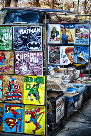 view of an artist stand in manhattanのeditorial素材