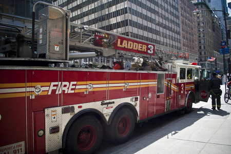 fire department truck in manhattanのeditorial素材