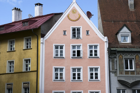 facade of on old palace in fussenのeditorial素材