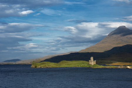 ancient castle in scotlandの写真素材