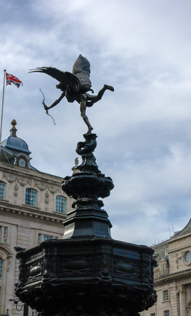 eros fountain in piccadilly circus in londonのeditorial素材