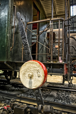 wagon of an old railway in a museum of milanのeditorial素材