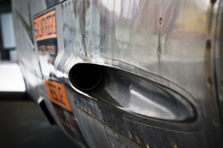 gun of an old militar jetの写真素材