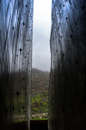 entrance through the wall of the fort of exillesの写真素材