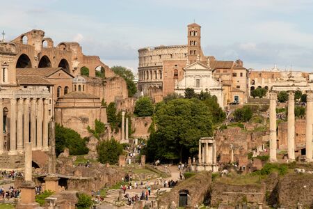 Roman forum, the ruins of ancient Rome. Rome, Italy.のeditorial素材