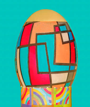 Graphic drawing on an oval object.の写真素材