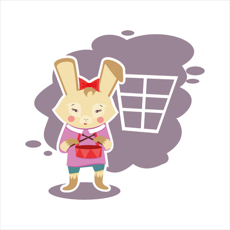 best flat music rabbit in vector formatのイラスト素材