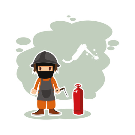 best flat boy Welder のイラスト素材