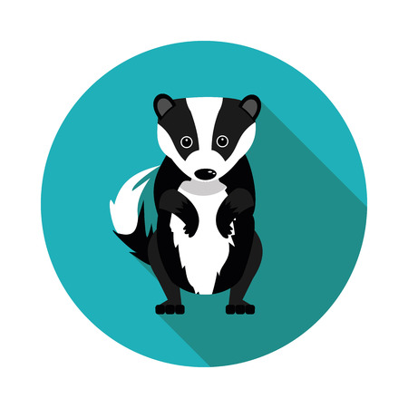 best flat  icons badger in vector formatのイラスト素材