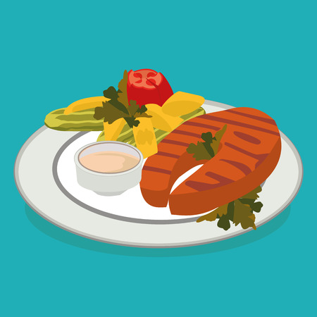best flat foodのイラスト素材