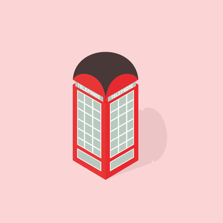 phone booth isometric のイラスト素材