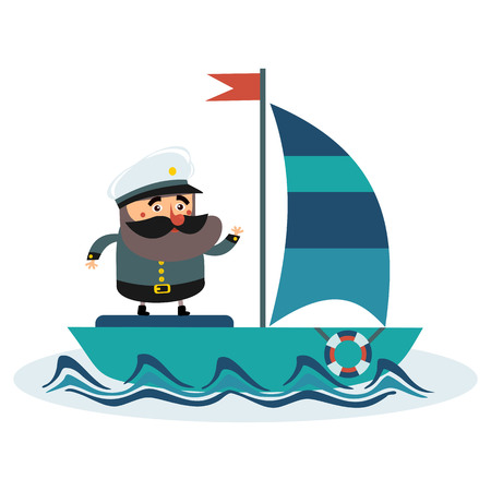 best flat captain on the shipのイラスト素材