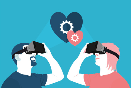 love at a distance のイラスト素材