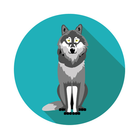 best flat  icons wolf in vector formatのイラスト素材