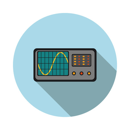 flat icon oscilloscope in vector formatのイラスト素材
