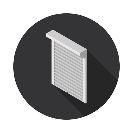 flat icon roller shutter in vector formatのイラスト素材