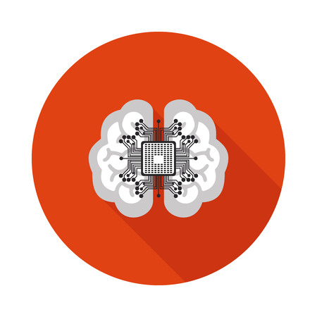 flat icon neural network in vector formatのイラスト素材