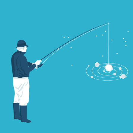 God,space, and the creation of the world in vector format eps10のイラスト素材